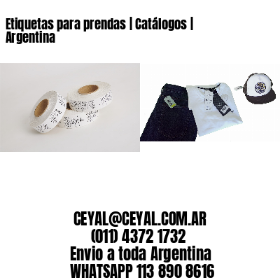 Etiquetas para prendas | Catálogos | Argentina
