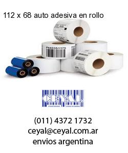 112 x 68 auto adesiva en rollo