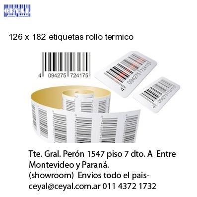 126 x 182 etiquetas rollo termico