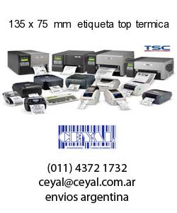 135 x 75  mm  etiqueta top termica