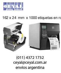 162 x 24  mm  x 1000 etiquetas en rollo
