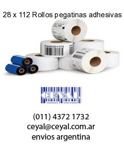 28 x 112 Rollos pegatinas adhesivas