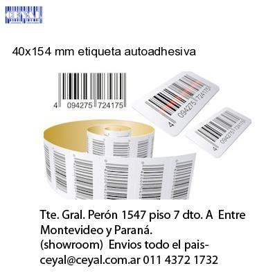 40×154 mm etiqueta autoadhesiva