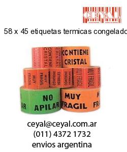 58 x 45 etiquetas termicas congelados