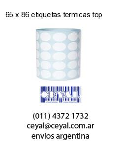 65 x 86 etiquetas termicas top