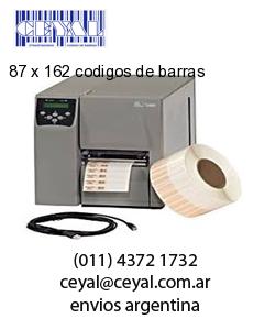 87 x 162 codigos de barras