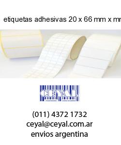 etiquetas adhesivas 20 x 66 mm x mm