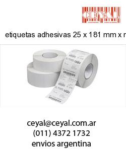 etiquetas adhesivas 25 x 181 mm x mm