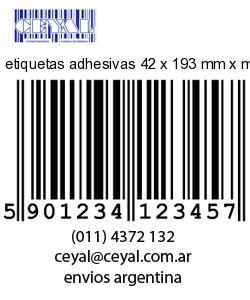 etiquetas adhesivas 42 x 193 mm x mm