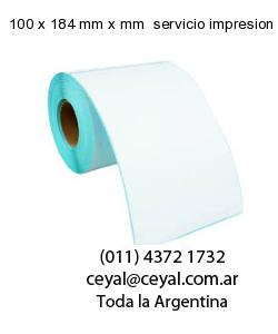 100 x 184 mm x mm  servicio impresion etiquetas numeradas