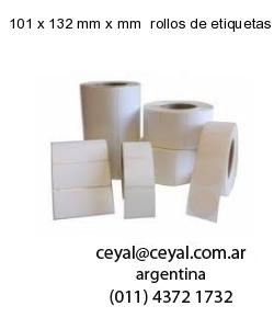 101 x 132 mm x mm  rollos de etiquetas