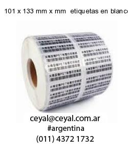 101 x 133 mm x mm  etiquetas en blanco rectangulares