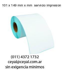 101 x 149 mm x mm  servicio impresion etiquetas