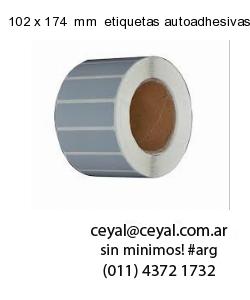 102 x 174  mm  etiquetas autoadhesivas redondas