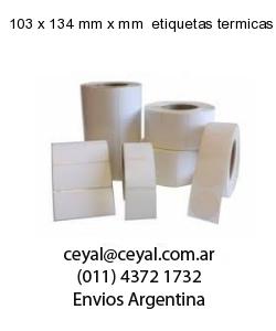 103 x 134 mm x mm  etiquetas termicas
