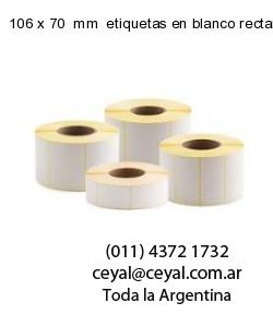 106 x 70  mm  etiquetas en blanco rectangulares