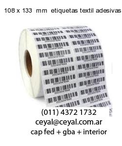 108 x 133  mm  etiquetas textil adesivas