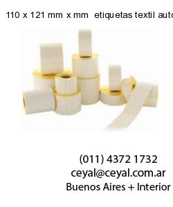 110 x 121 mm x mm  etiquetas textil autoadhesivas