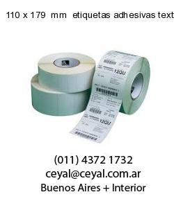 110 x 179  mm  etiquetas adhesivas textiles
