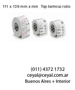 111 x 139 mm x mm  Top termico rollo