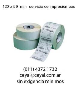 120 x 59  mm  servicio de impresion base de datos