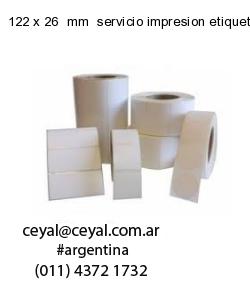 122 x 26  mm  servicio impresion etiquetas opp