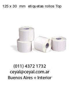 125 x 30  mm  etiquetas rollos Top