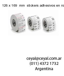 126 x 169  mm  stickers adhesivos en rollos