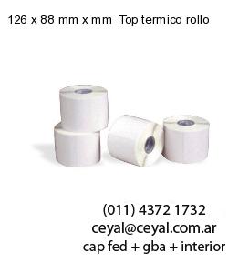 126 x 88 mm x mm  Top termico rollo