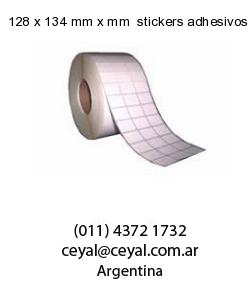 128 x 134 mm x mm  stickers adhesivos en rollos