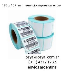 128 x 137  mm  servicio impresion etiquetas opp