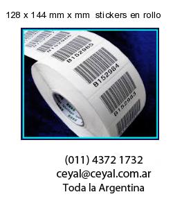 128 x 144 mm x mm  stickers en rollo