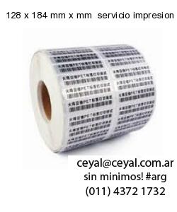 128 x 184 mm x mm  servicio impresion etiquetas codigos