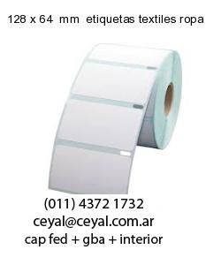 128 x 64  mm  etiquetas textiles ropa