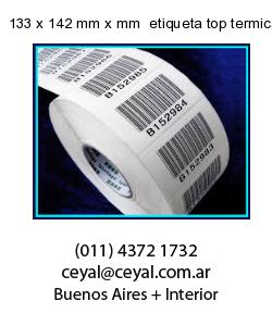 133 x 142 mm x mm  etiqueta top termicas