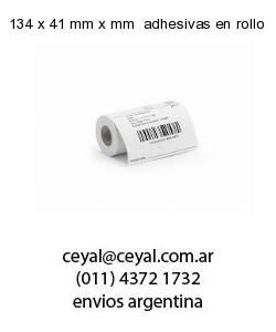 134 x 41 mm x mm  adhesivas en rollo
