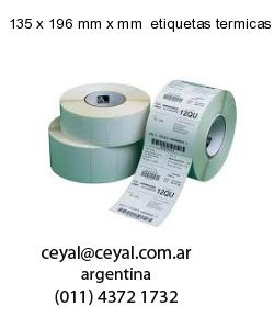 135 x 196 mm x mm  etiquetas termicas