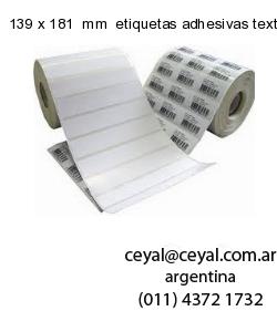 139 x 181  mm  etiquetas adhesivas textiles