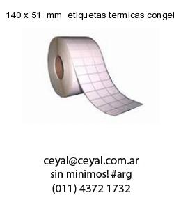 140 x 51  mm  etiquetas termicas congelado