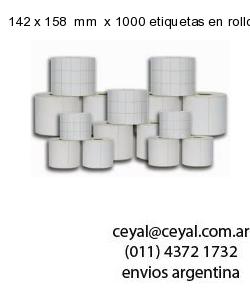142 x 158  mm  x 1000 etiquetas en rollo