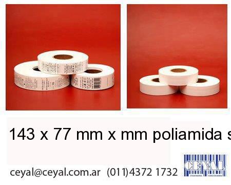 143 x 77 mm x mm poliamida satinada