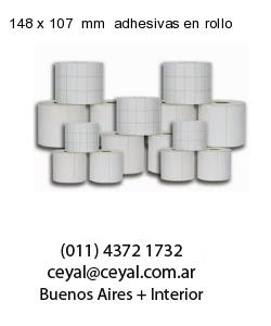 148 x 107  mm  adhesivas en rollo