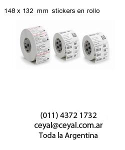 148 x 132  mm  stickers en rollo