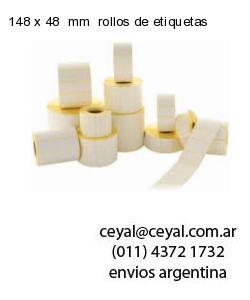 148 x 48  mm  rollos de etiquetas