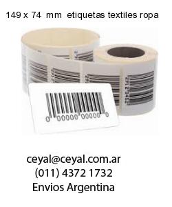 149 x 74  mm  etiquetas textiles ropa