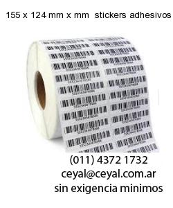 155 x 124 mm x mm  stickers adhesivos en rollos