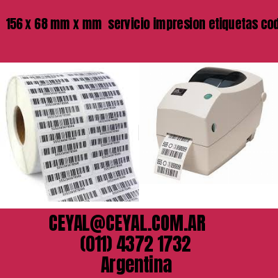 156 x 68 mm x mm  servicio impresion etiquetas codigos