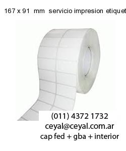167 x 91  mm  servicio impresion etiquetas correlativas
