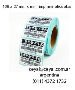 168 x 27 mm x mm  imprimir etiquetas