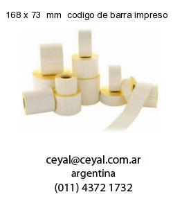 168 x 73  mm  codigo de barra impreso